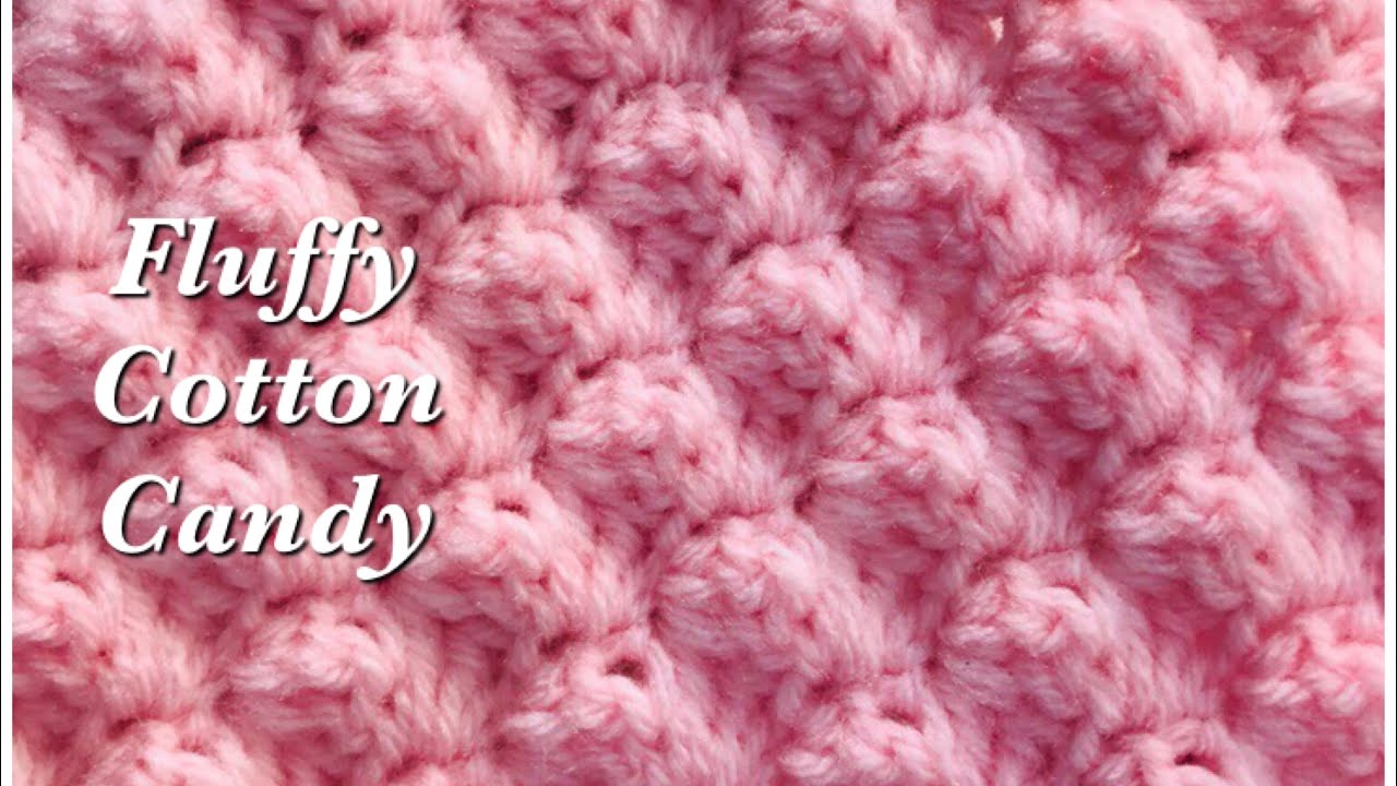 How to Crochet | Fluffy Cotton Candy Crochet Stitch | Textured double crochet -Crochet for Baby 