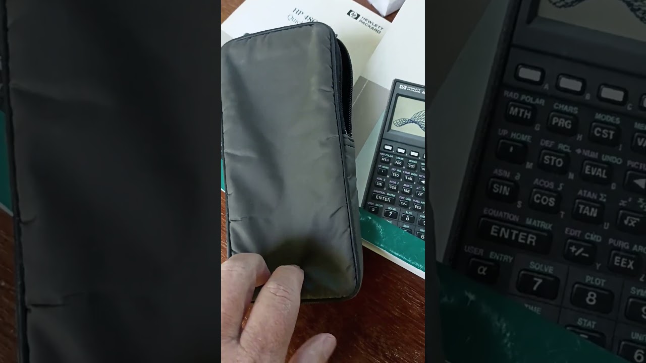 HP 48G com visor escurecido