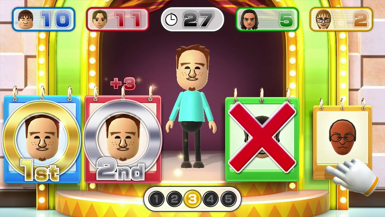 Wii Party U minigame: Face Flippers 60fps
