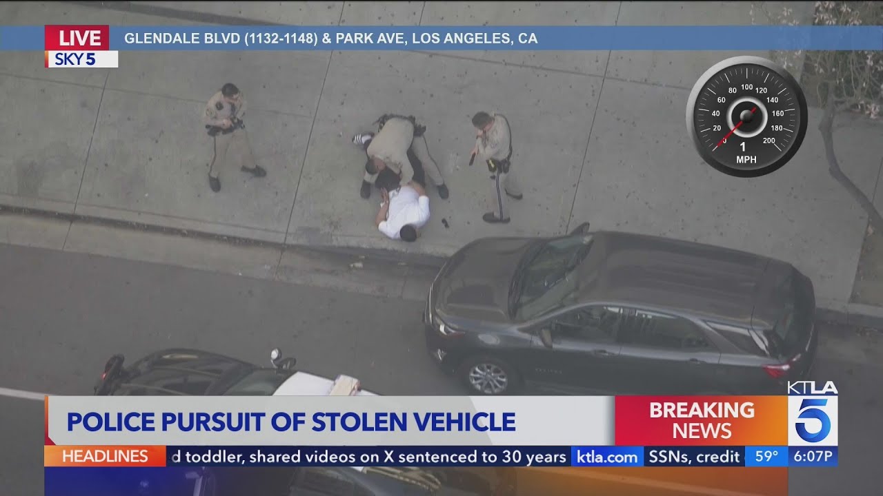 Police detain driver of alleged stolen vehicle after Los Angeles pursuit | Los Angeles Car Chases