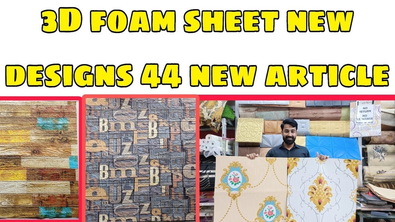 3D FOAM SHEET, 3D WALL STICKER PEEL & STICK WALLPAPER SHEET BY A BIT DIFFERENT INTERIORS