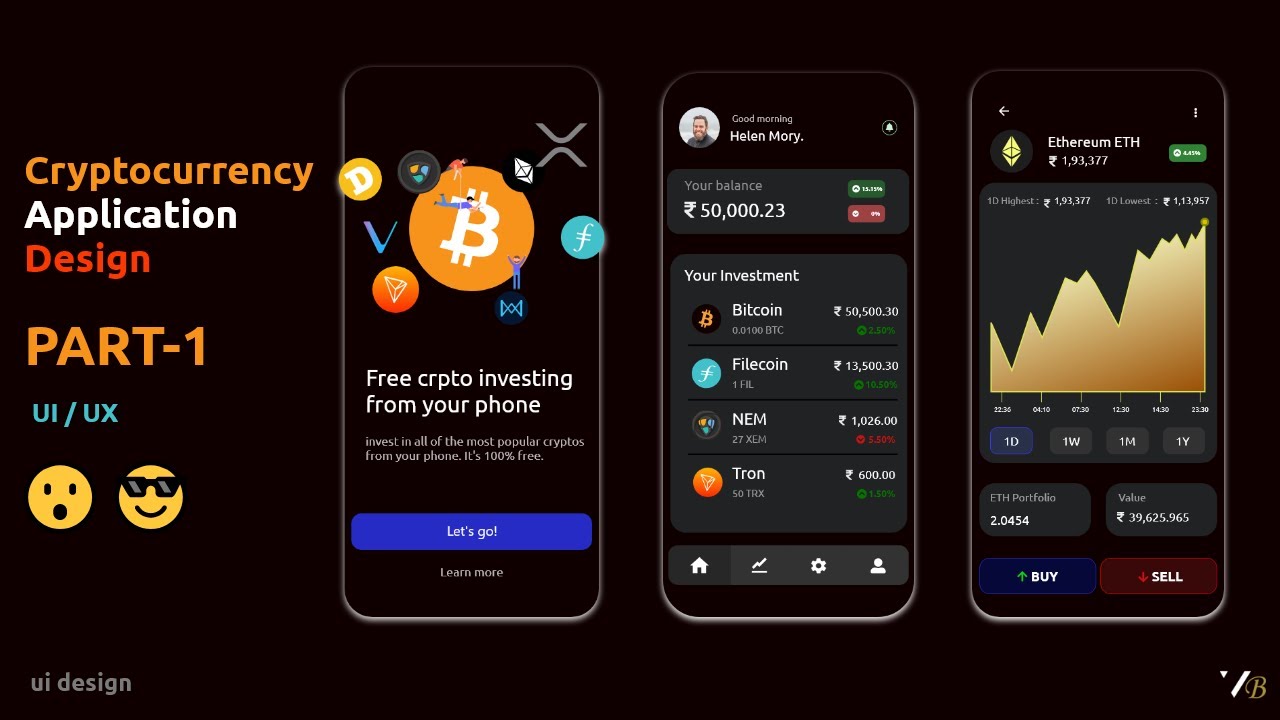 Cryptocurrency application design | UI/UX | Adobe XD | Part 1 😎🔥💻