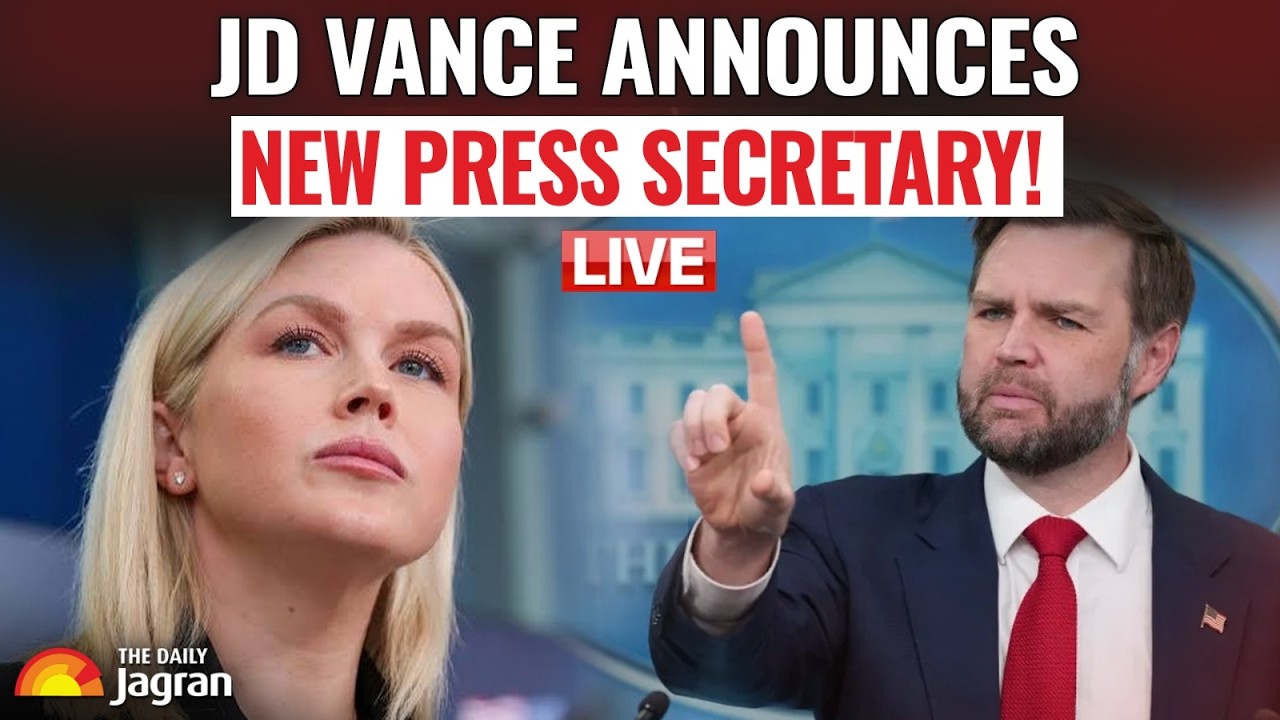 Whitehouse Live: Vice President JD Vance Announces Karoline Leavitt's Successor!