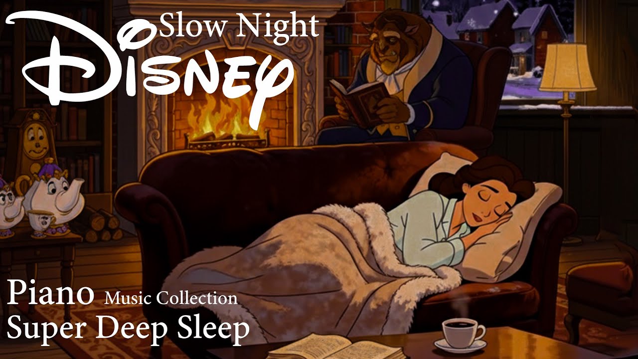 Slow Night Disney Piano 🌙✨ Super Deep Sleep Music | Midnight Neighbors