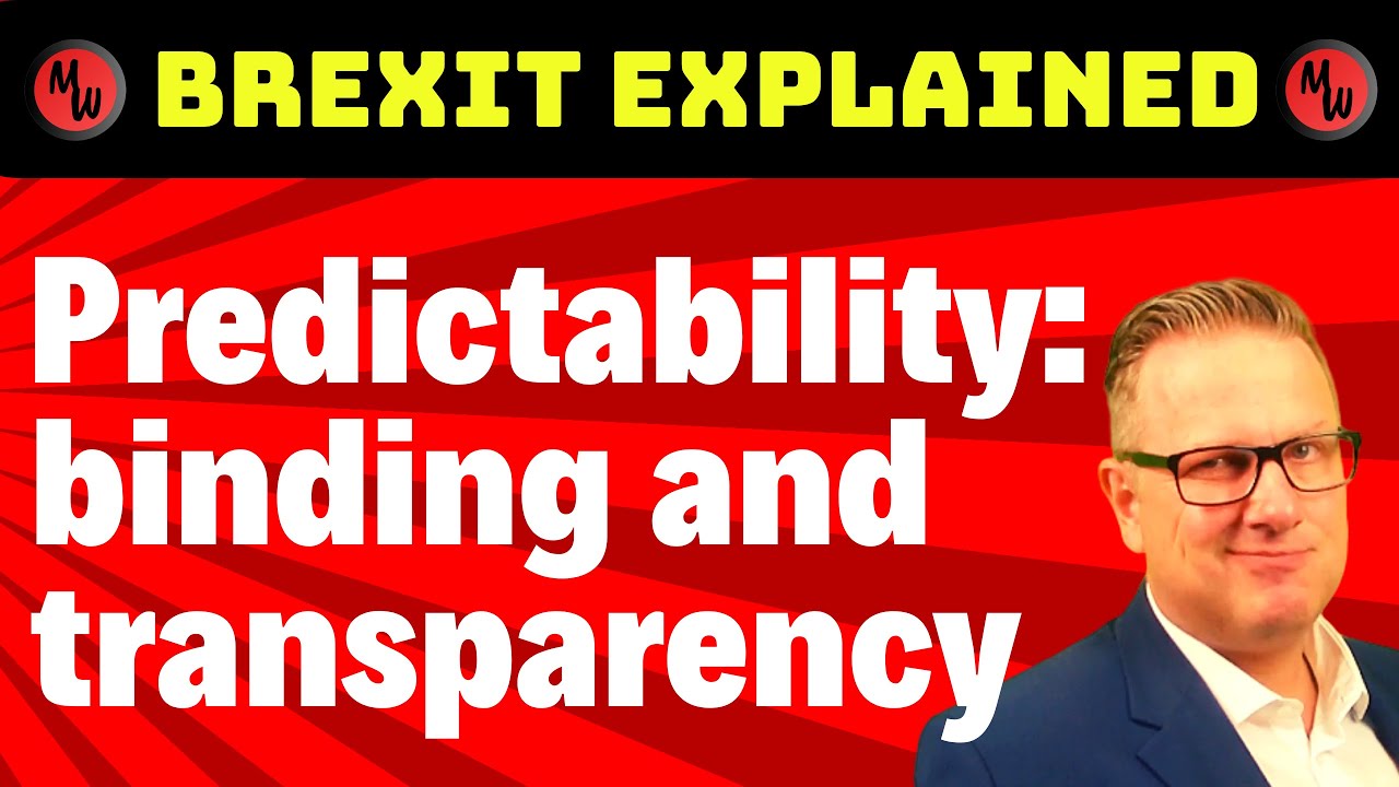 WTO&acute;s Predictability: through binding and transparency - Brexit explained