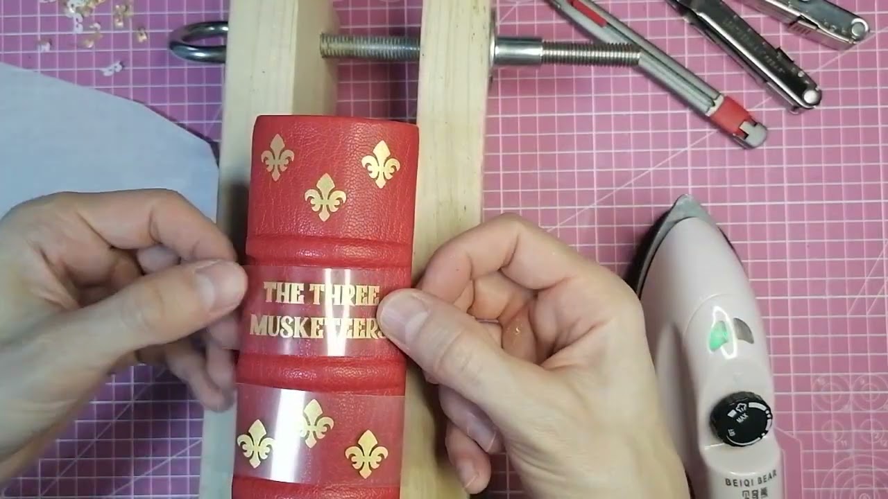 HTV transferring - The Three Musketeers full leather binding