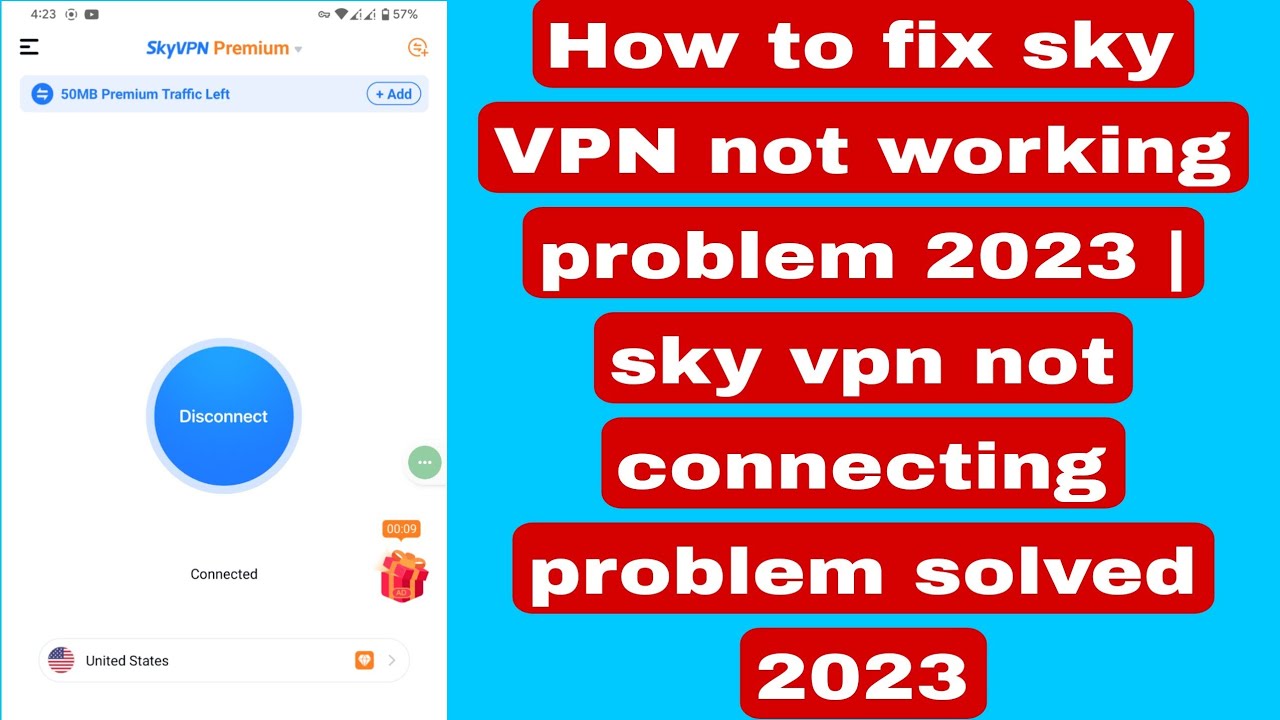 How to fix sky VPN not working problem 2023 | sky vpn not connecting problem solved 2023