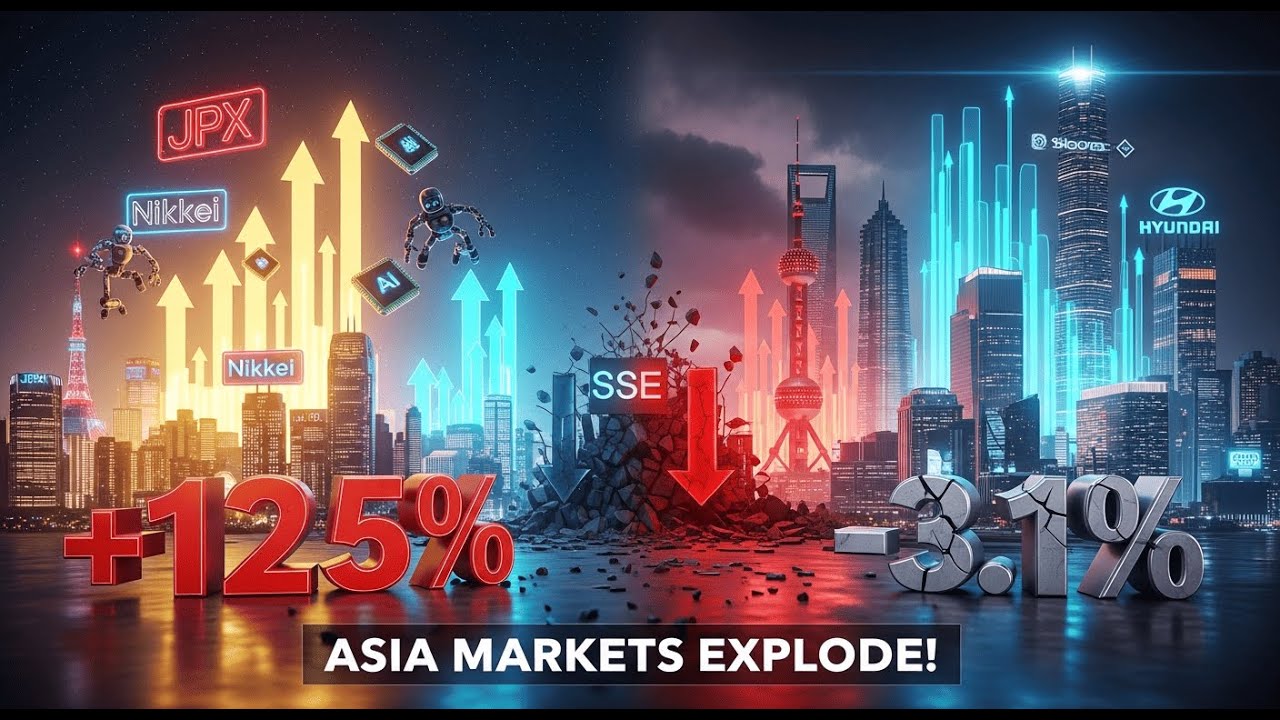 Asia Stock Markets Rally: Japan & South Korea Surge on Tech Rebound While China Falls Behined