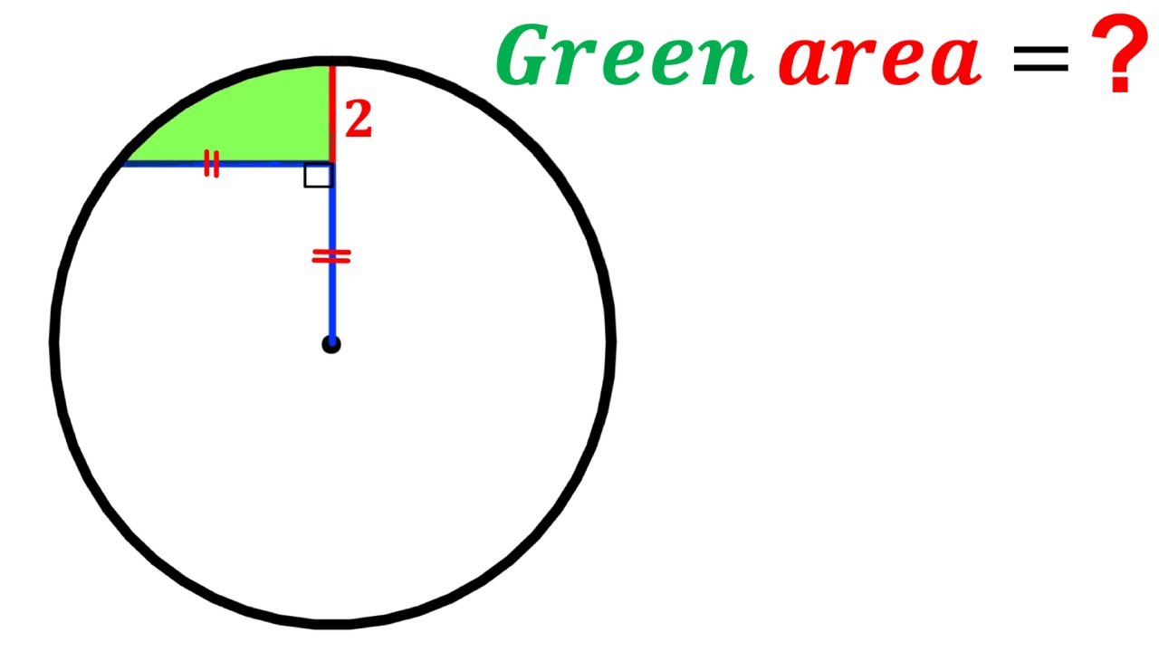 Can you find area of the Green shaded region? | (Circle) | #math #maths | #geometry | #viral