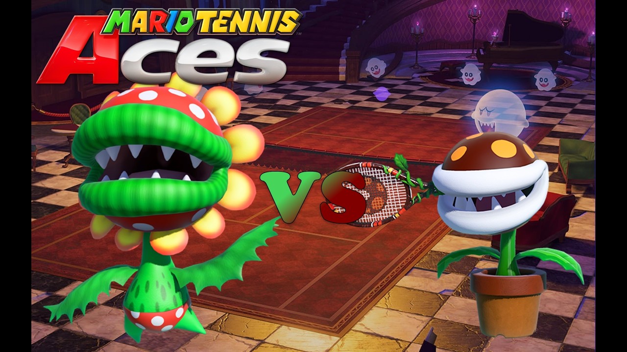 Mario Tennis Aces - Пиранья Пити против Огненной Пираньи - Особняк Мираж