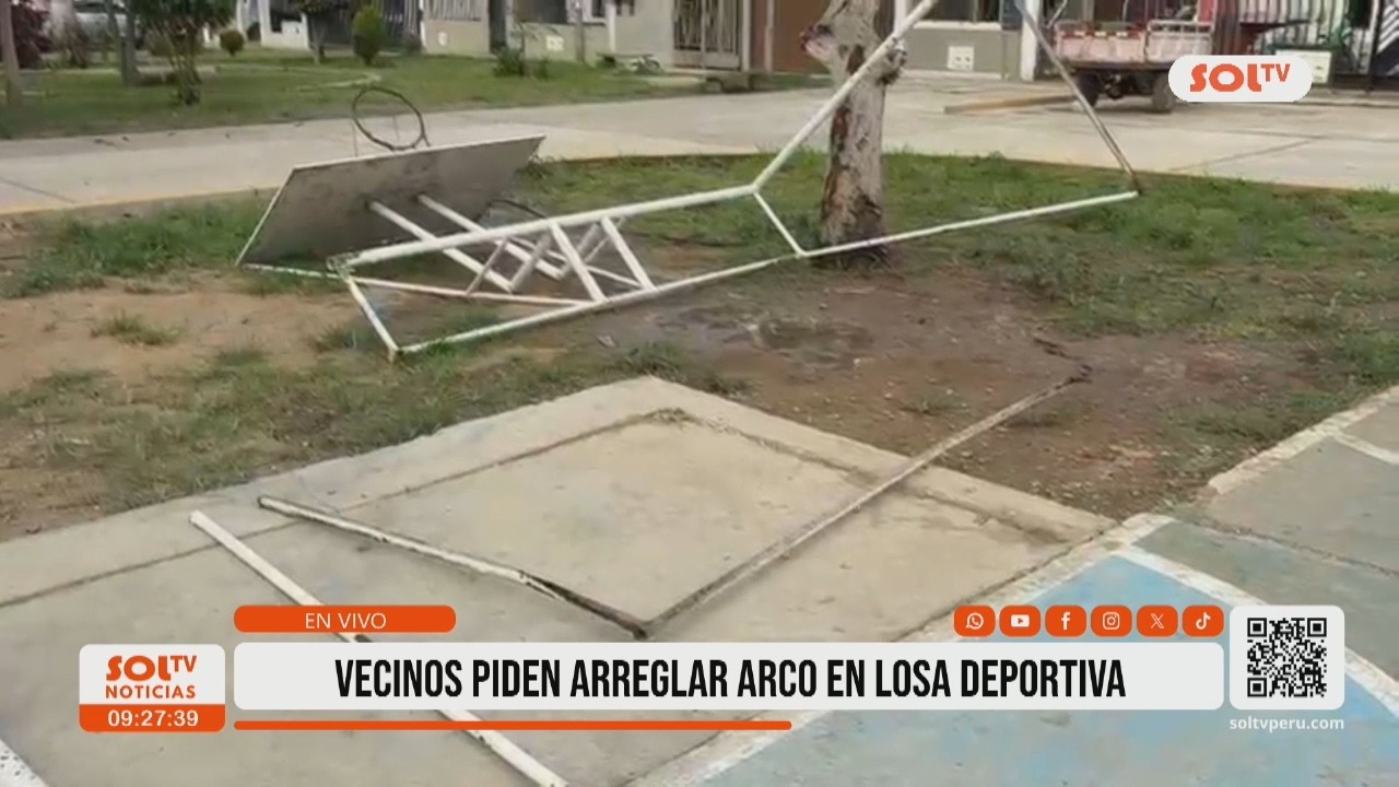 Trujillo: colapso de arco deportivo alarma a vecinos