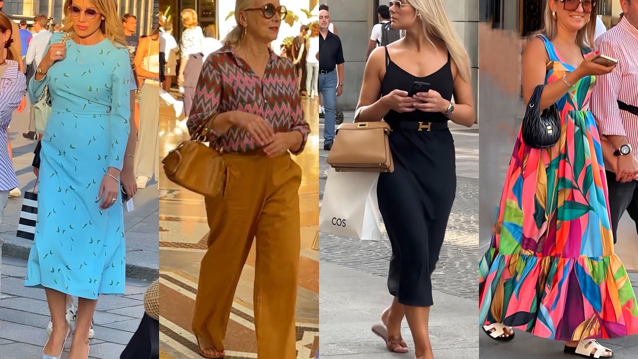 FALL 2024 FASHION STYLE OF MILAN | AUTUMN STREET OUTFITS TRENDS 2024  ||  ITALIAN SHOPPING  VLOG
