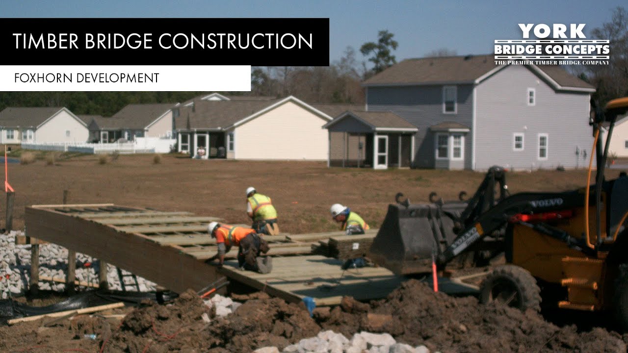 Pedestrian Bridge Building | Construction Time Lapse | Foxhorn, SC | York Bridge Concepts