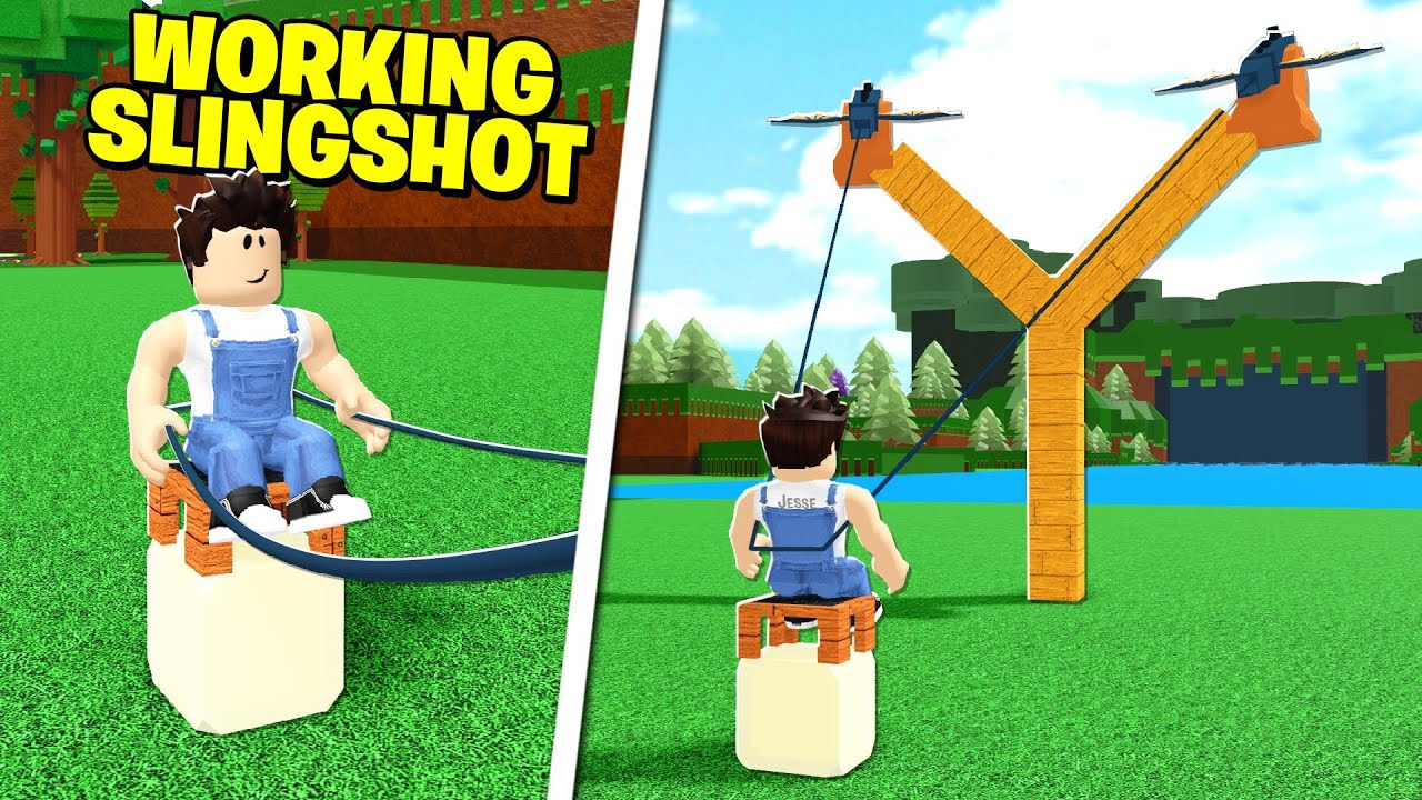 I MADE A WORKING SLINGSHOT IN Build a Boat! *Crazy*