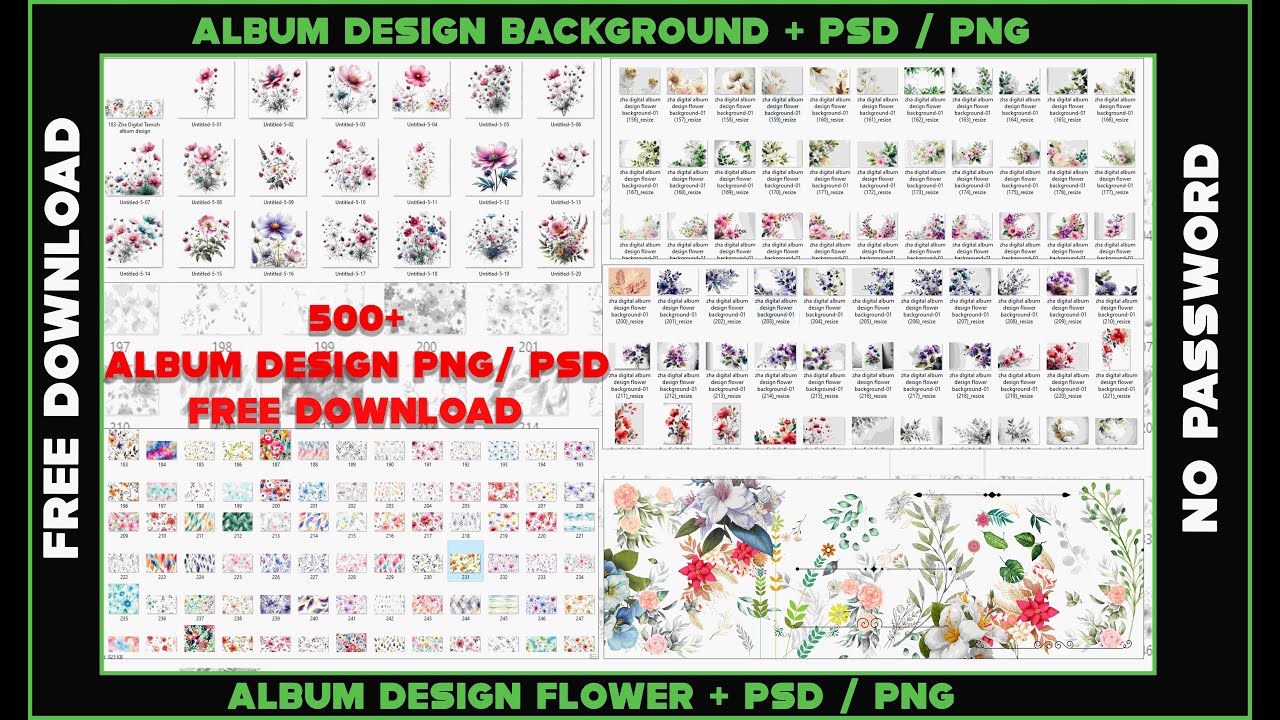 free download album design background flower ||  album design flower background psd
