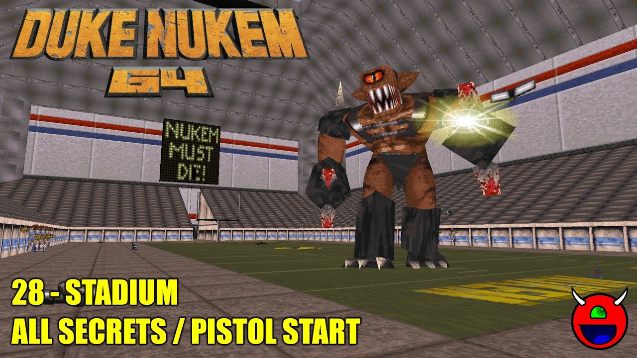 Duke Nukem 64 (RedNukem) - 28 Stadium - All Secrets