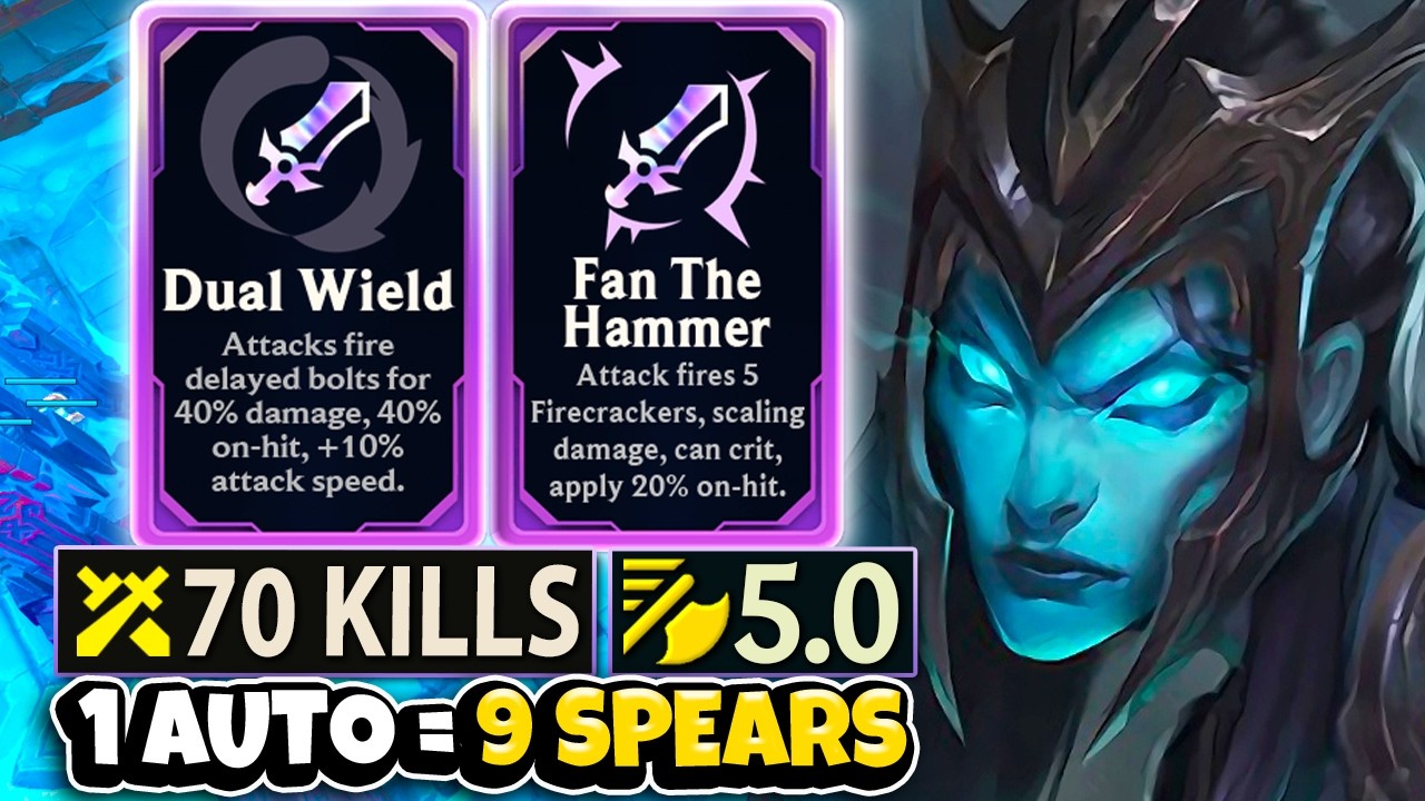 70 Kills 5.0 Attack Speed Kalista: 1 AUTO = 9 SPEARS | ARAM Mayhem