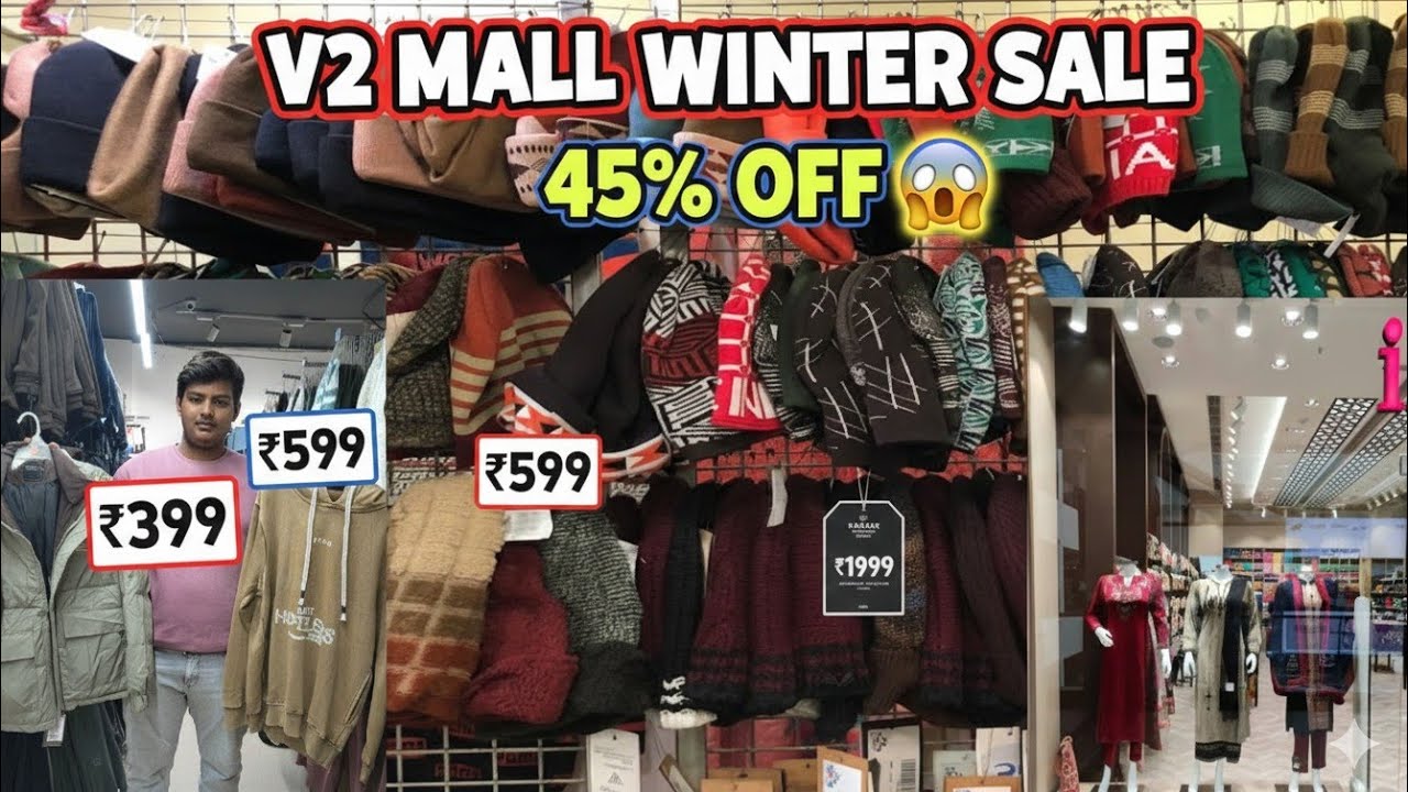 V2 Mall Winter Collection 2025 🔥 | 45% OFF SALE REALITY Check | Full Mall Tour | #114thvlog