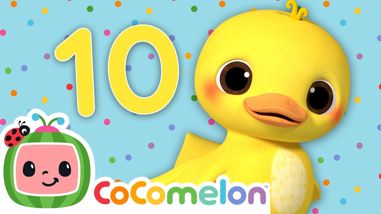 Ten Little Duckies 🦆 CoComelon Nursery Rhymes | 123 For Kids | Toddler Learning Kids Songs
