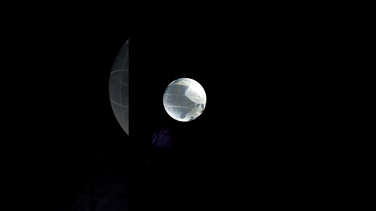 Crystal Earth Globe 🌍✨ | Glowing World Sphere in Dark | Aesthetic Visuals