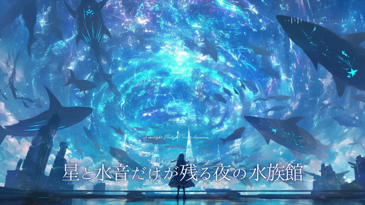 【フリーBGM】星と水音だけが残る夜の水族館（作業用BGM/勉強用BGM/配信用BGM）#フリーbgm #bgm #studymusic #workmusic  #relaxmusic