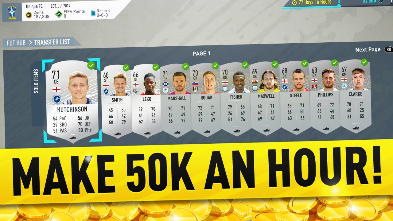 HOW TO MAKE 50K AN HOUR WITH A LOW BUDGET! FIFA 20 TRADING METHOD