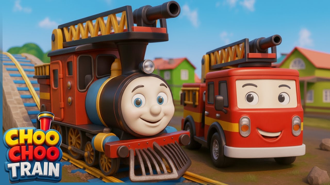 LEGO Gas Plant Fire Rescue 🚒🔥 | Train & Fire Truck Save the Day | Choo choo train kids videos