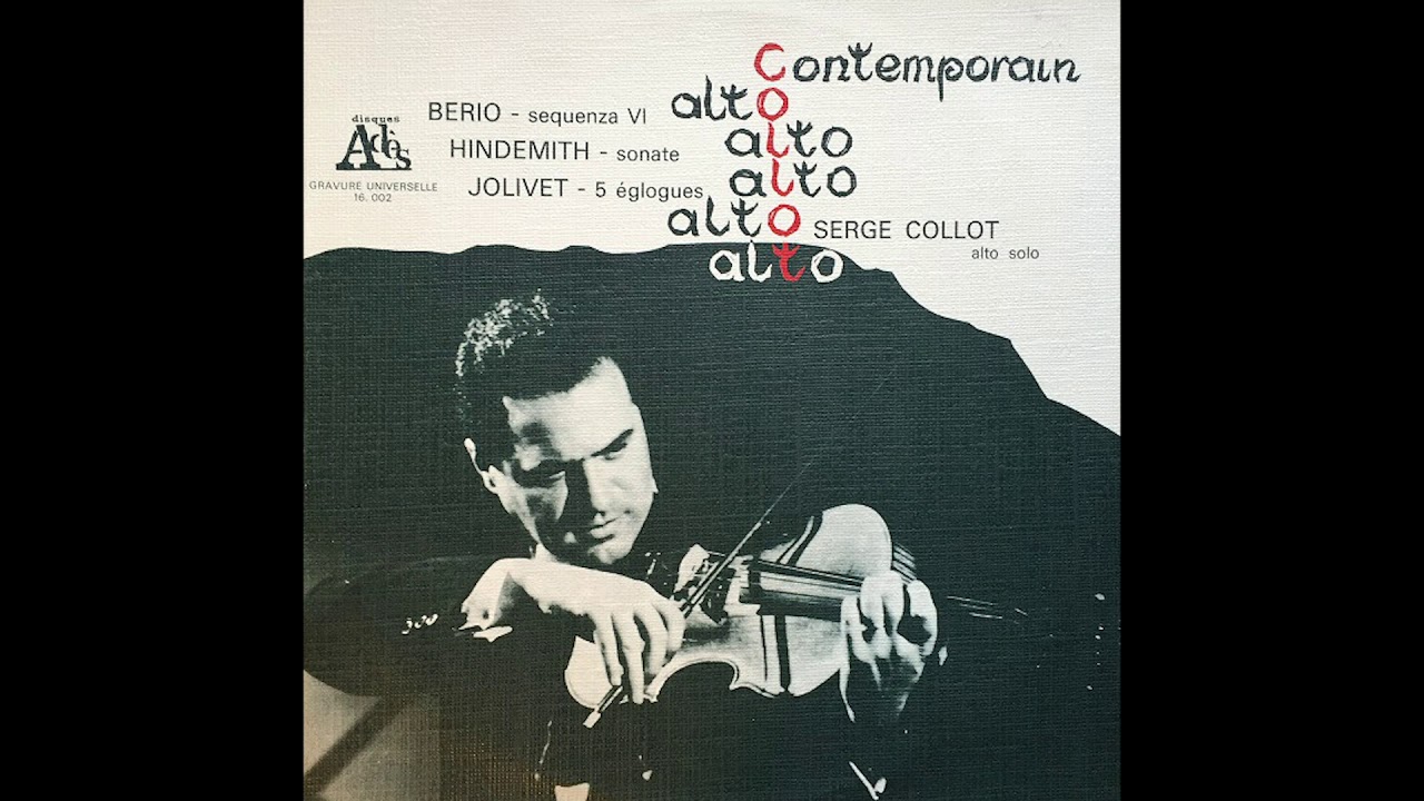 Serge Collot viola / Andre Jolivet  5 Epilogues (1971)
