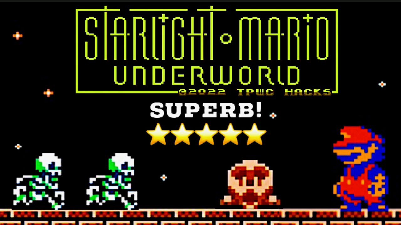 ⭐Starlight Mario: Underworld⭐Review & Playthrough [SMB1 Hack]