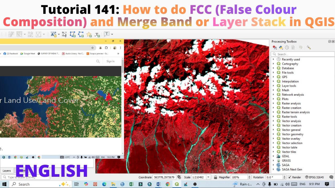 How to do FCC Band Rendering and merge Band or Layer Stack in QGIS