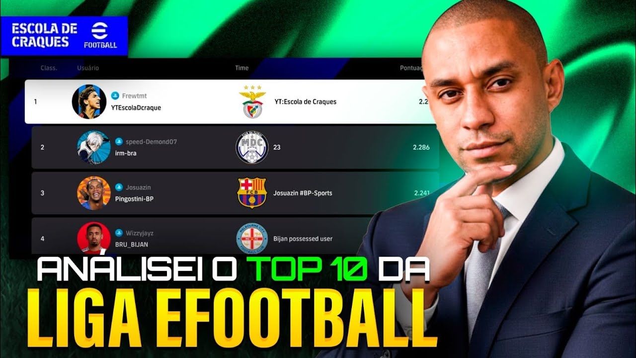🎯 Analisei o TOP 10 da Liga: lições para evoluir no eFootball 2026