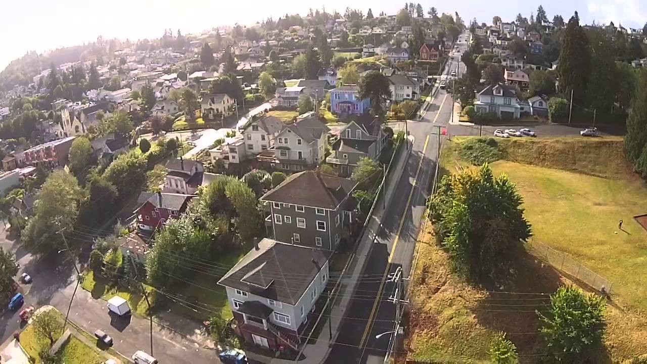 Flying my Phantom over the city of Astoria, Oregon