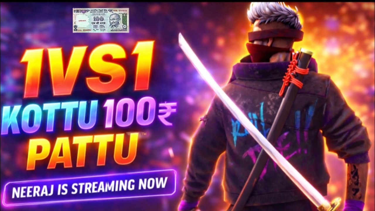 FREE FIRE TELUGU LIVE 🔥||1V1 KOTTU 100 RUPPES PATTU||ONLY 0/5