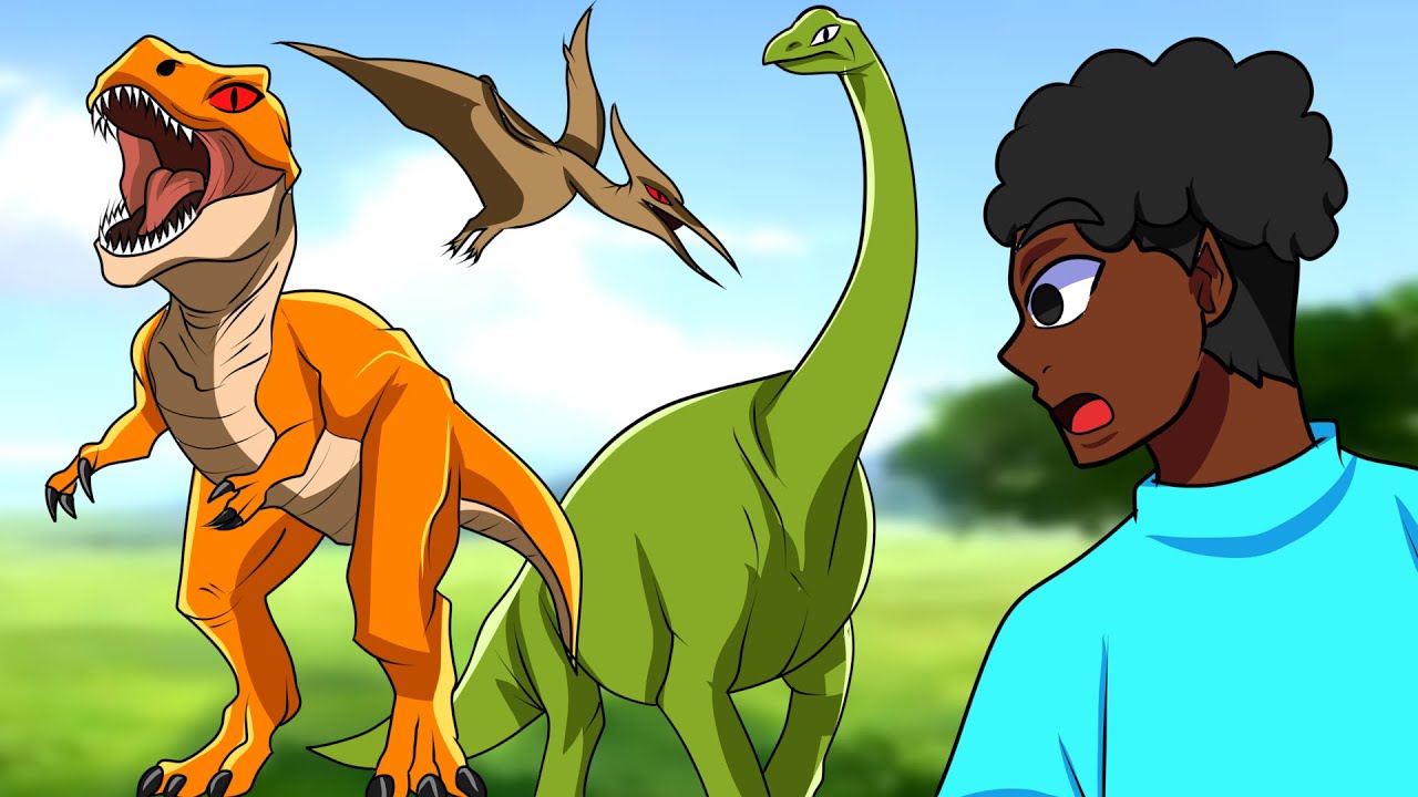 Eu Sobrevivi 100 dias no MUNDO DE DINOSSAUROS no Minecraft