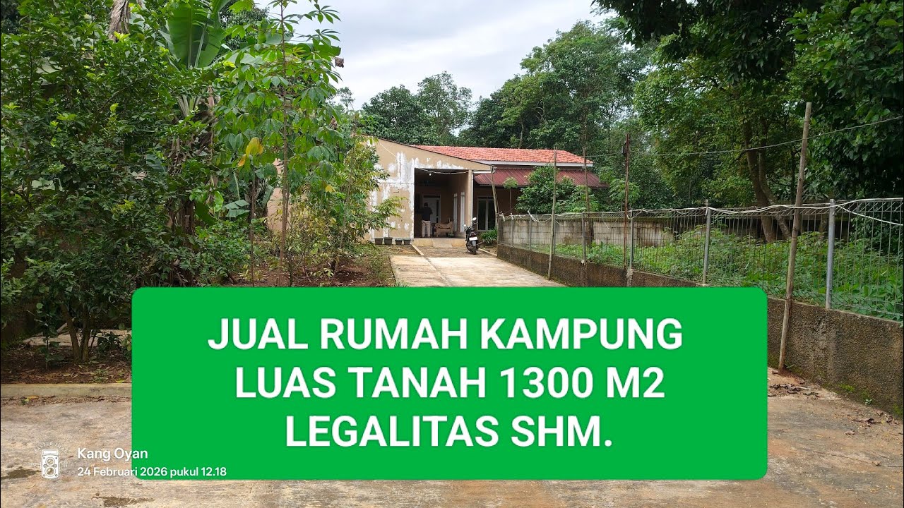 JUAL RUMAH KAMPUNG luas tanah 1300 m². Legalitas SHM.