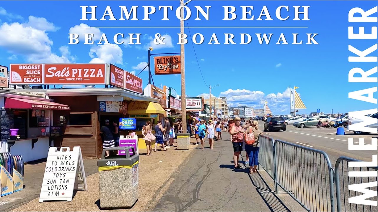 [4K] Hampton Beach & Boardwalk: Hampton, New Hampshire Scenic Walking Tour with binaural 🎧