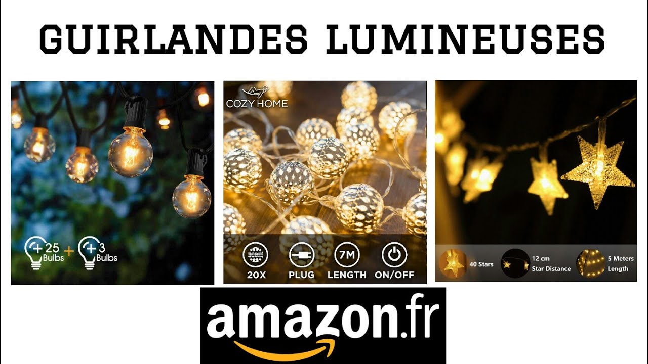 Une minute Amazon - Trois Guirlandes Lumineuses Arabesque - Voir Description