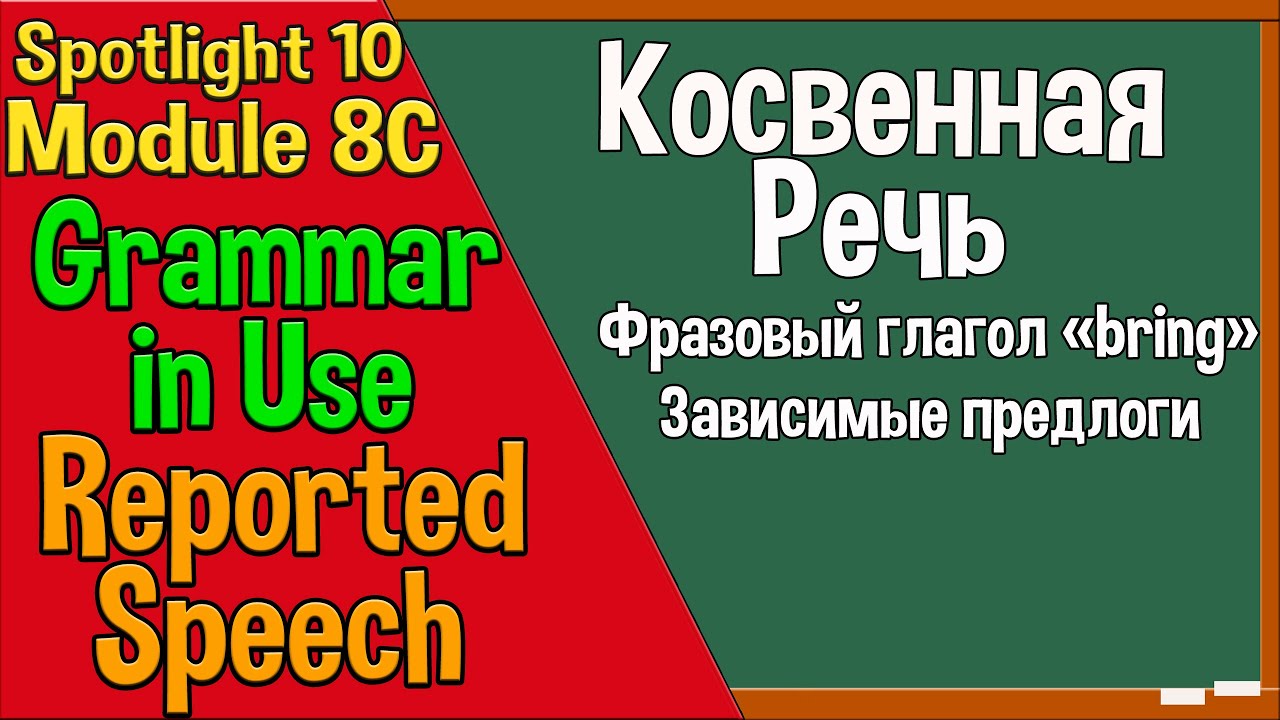 Spotlight 10 Модуль 8C. Reported Speech