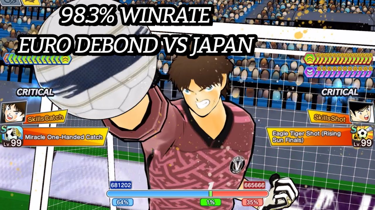 98.3% WINRATE. HARD GAME EURO DEBOND VS JAPAN TEAM. MULLER STILL STRONG. CAPTAIN TSUBASA DREAM TEAM