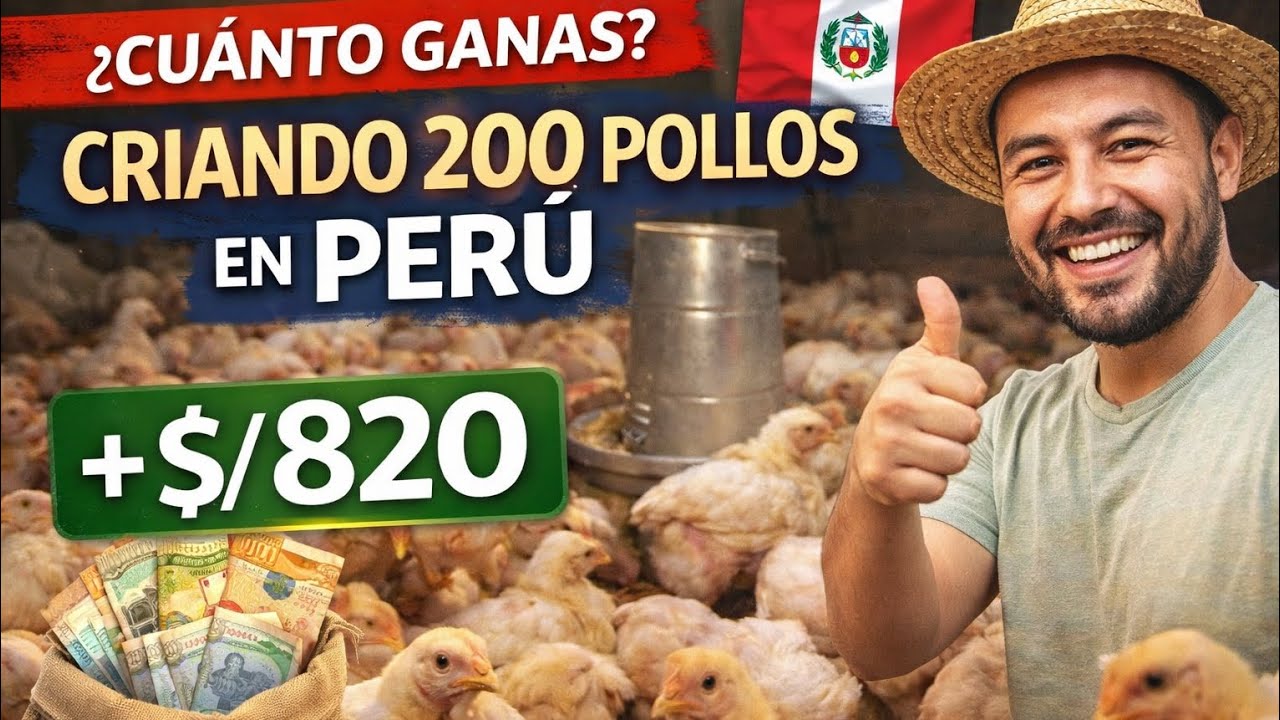 Empieza hoy con 200 pollos de engorde.