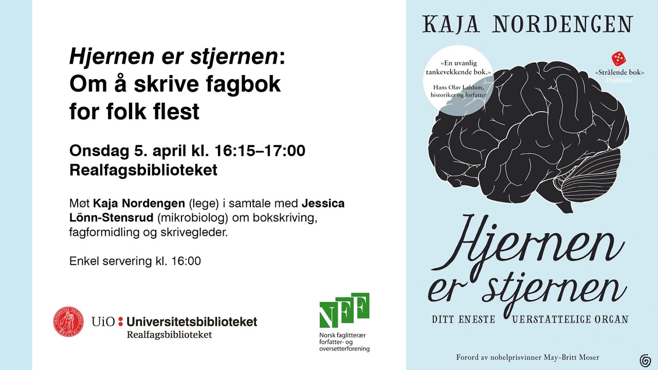 Hjernen er stjernen: Om å skrive fagbok for folk flest