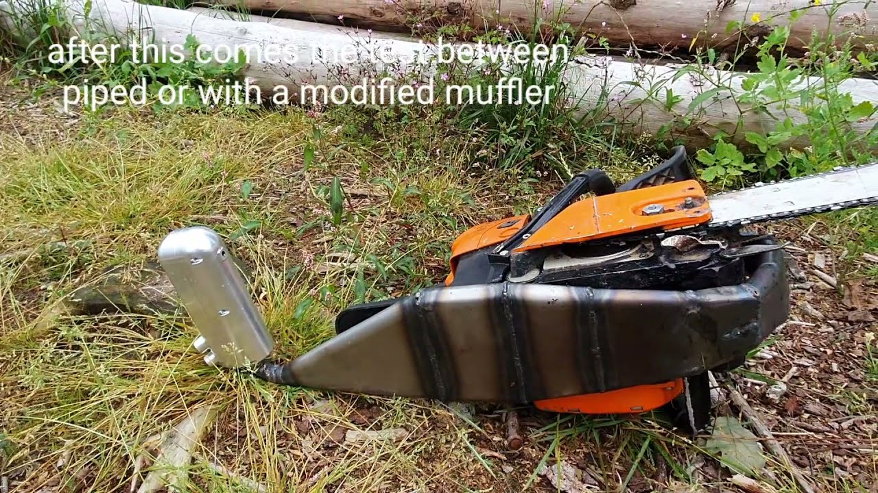 ms660 with expansion chamber comparison vs stock muffler