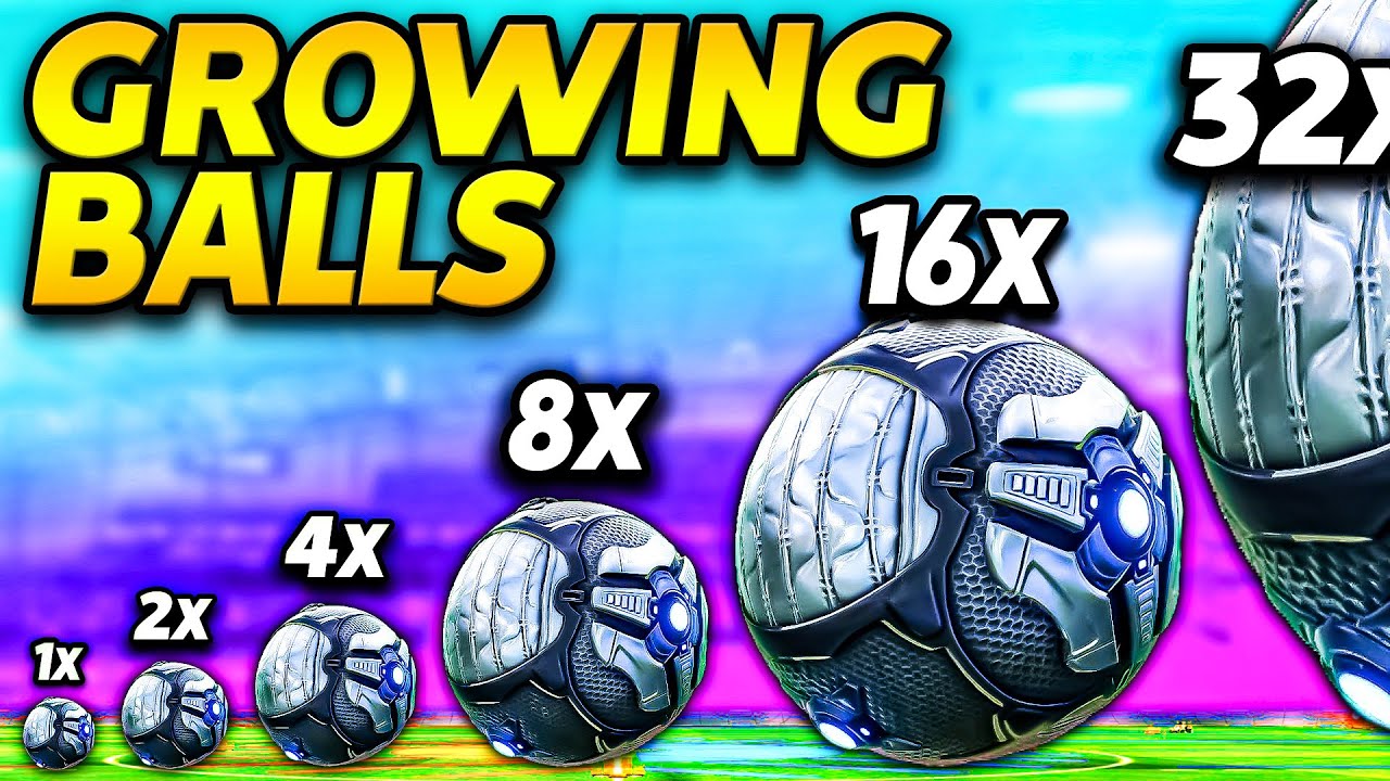 Rocket League but, every time you score the ball GROWS