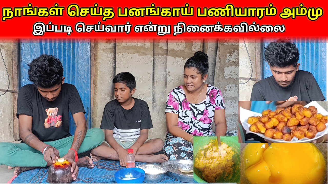 நாங்கள் செய்த பனங்காய் பணியாரம் அம்மு இப்படி செய்வர் என்று நினைக்கவில்லை /savlog /family vlog