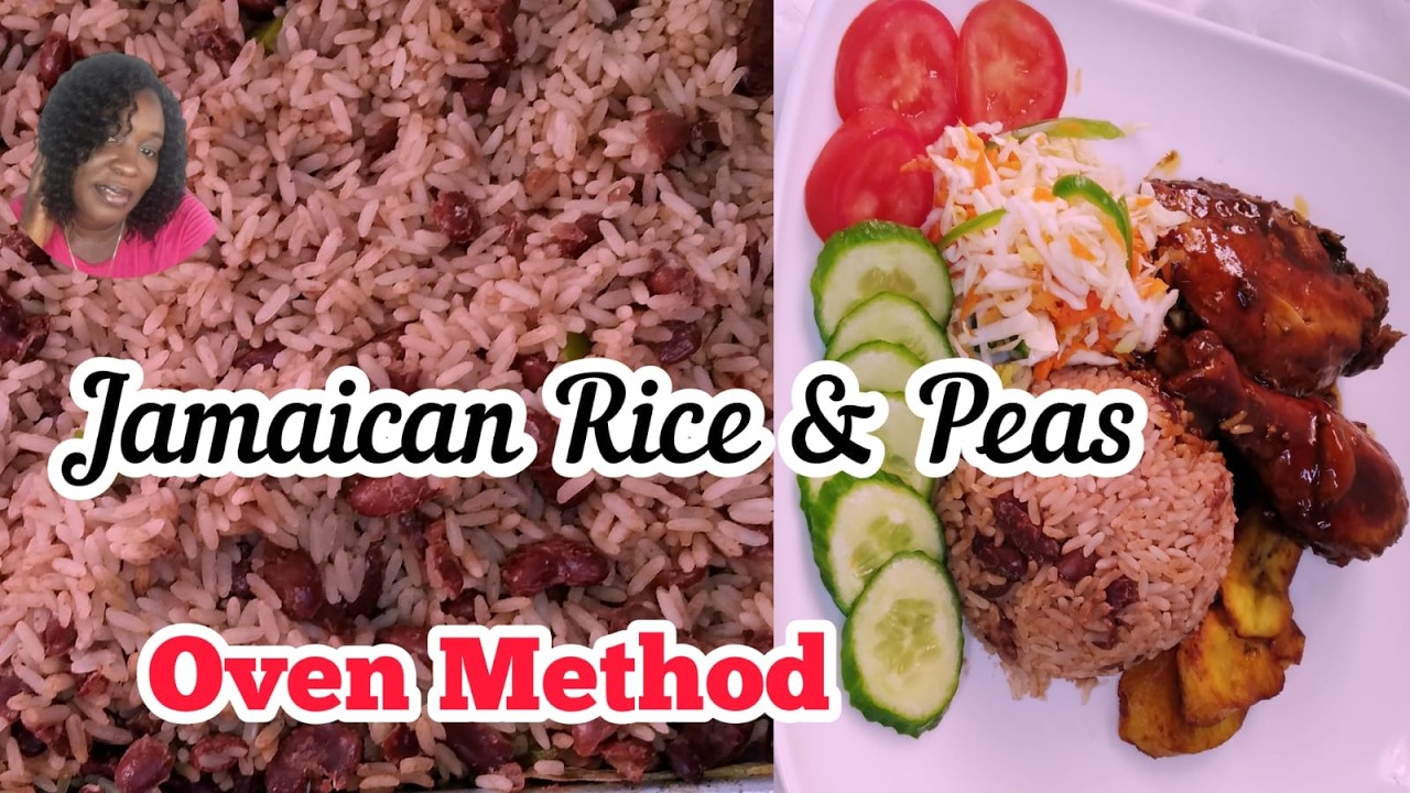 How To Make Rice and Peas In The Oven//Jamaican Authentic Rice & Peas Recipe//Oven Style Rice & Peas