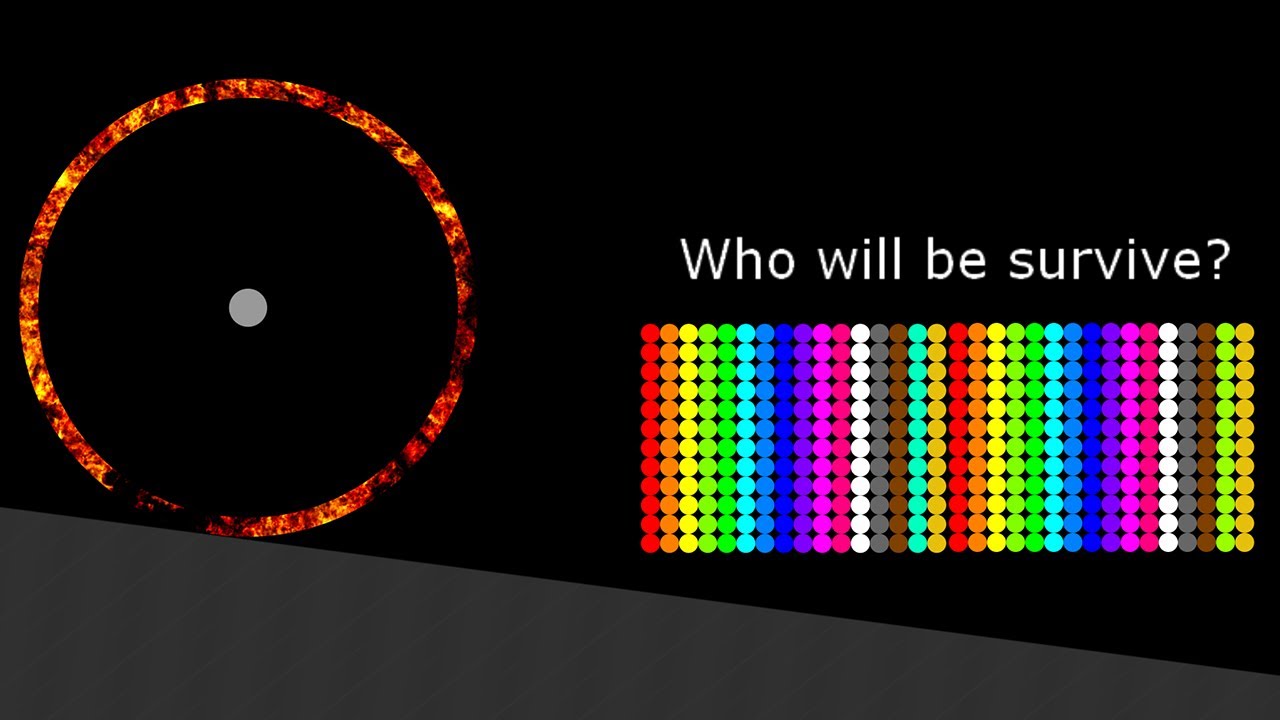 Full Option (The Height, Esthetic Particles, Escape Lava) Marble Survival Race in Algodoo