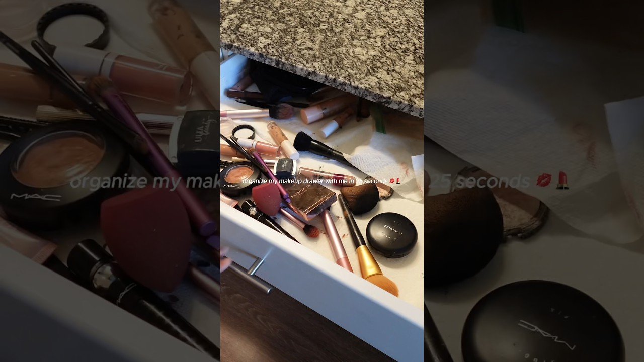organize my makeup drawer with me 💋