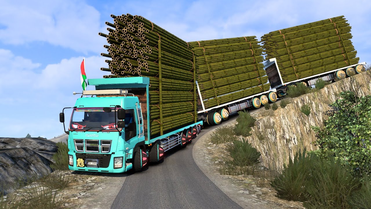 Overloaded Trailer - the most dangerous road | Euro Truck Simulator 2