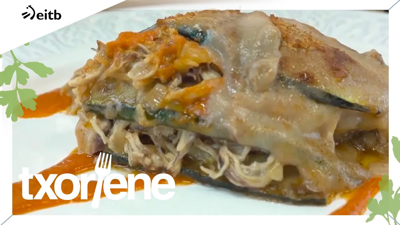 TXORIENE: Kuiatxo, oilo eta perretxiko lasagna