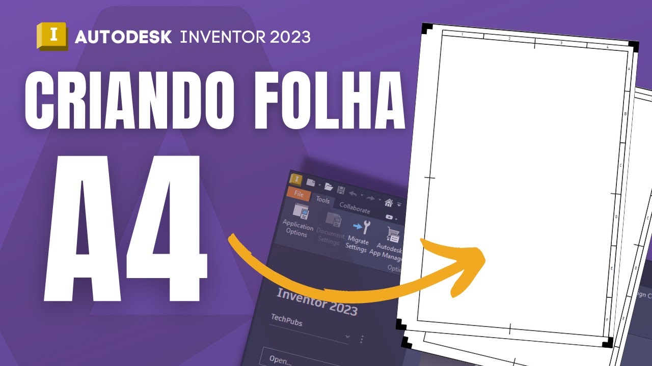 Autodesk Inventor 2023 - Criação de Folha A4 - Creating Your Own Drawing Template